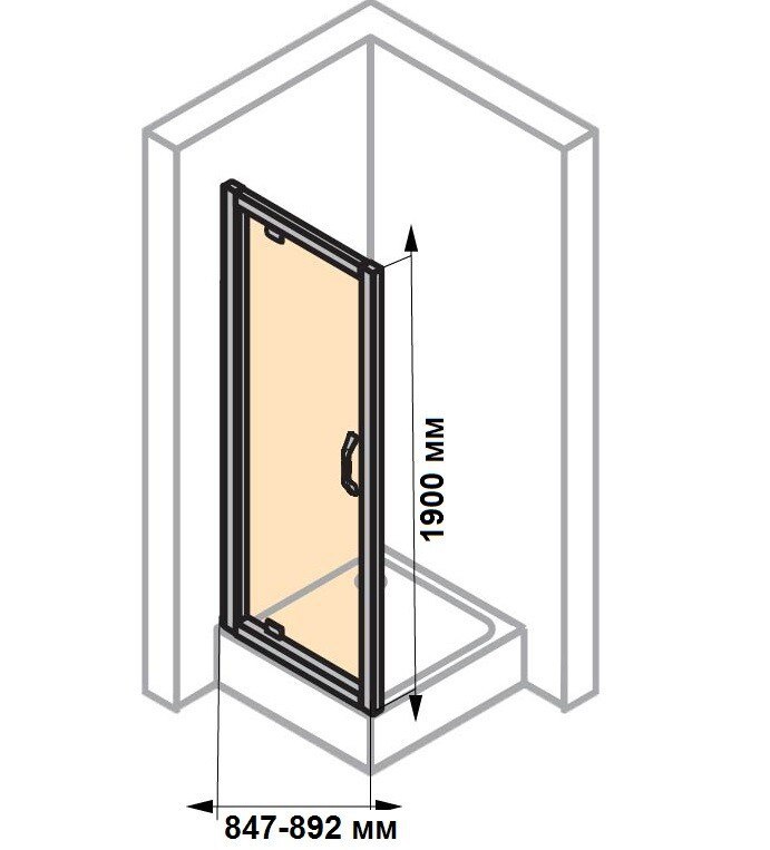 Душові двері  X1 90, Huppe - Зображення 169092-71432.jpg