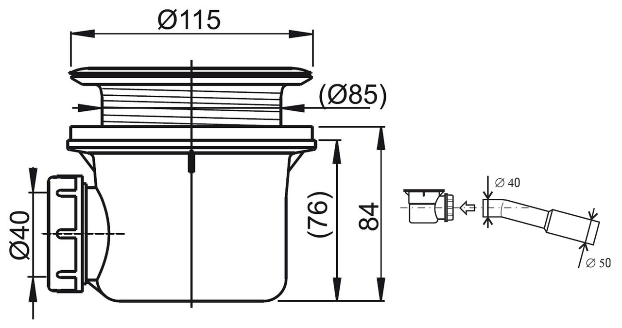 Сифон для поддона Basic 90 Х01308 RAVAK - Зображення 169144-5b8f4.jpg