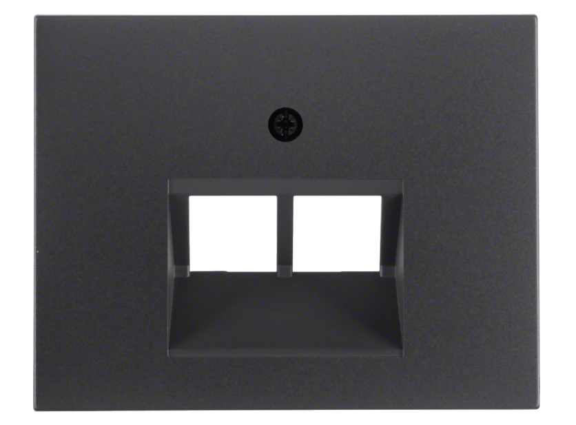 Накладка розетки UAE-E-Dat Berker K1 Антрацит 14097006 Hager - Зображення