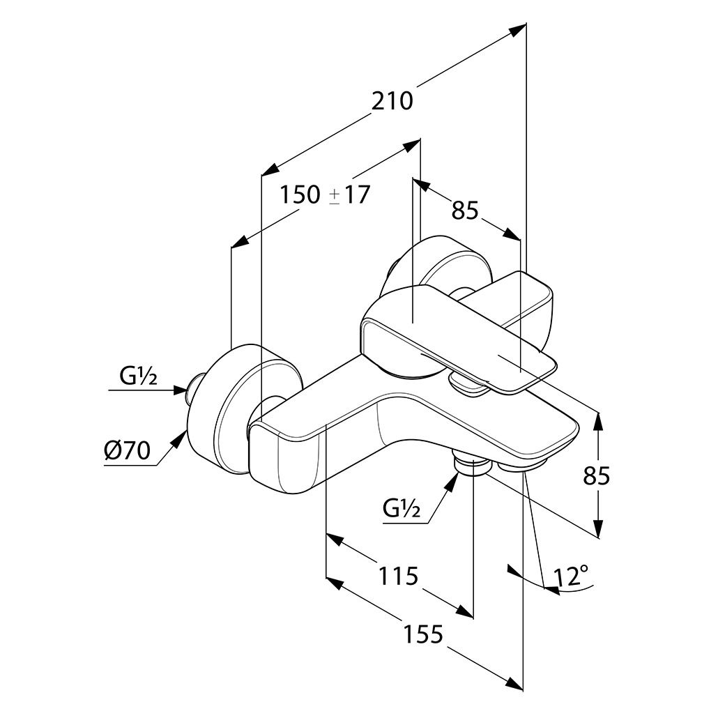 Змішувач для ванни DN 15 Ameo (414450575), Kludi - Зображення 169377-9e6f3.jpg