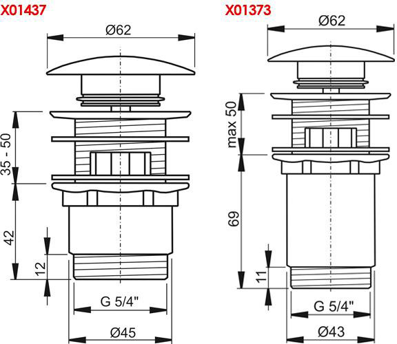 Донный клапан Click-Clack X01373 RAVAK - Зображення 169409-30e75.jpg