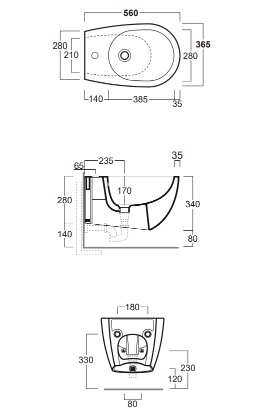 Біде підвісне Vignoni VI 19 (VI19-F85), SIMAS - Зображення 169478-897eb.jpg