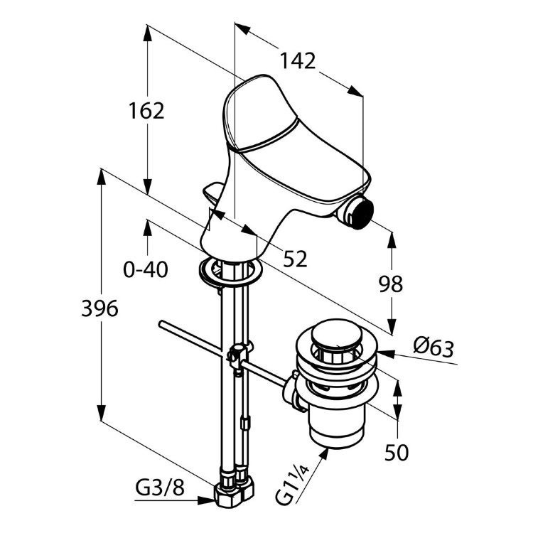 Змішувач для біде DN 15 Ambienta (532160575), Kludi - Зображення 169486-dc639.jpg