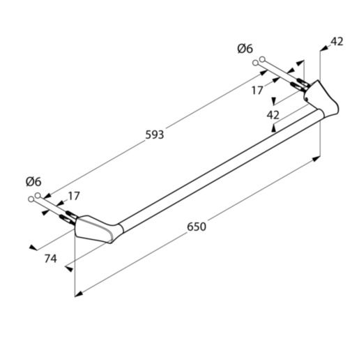 Тримач для рушників Ambienta (5398005), Kludi - Зображення 169675-e9f9b.jpg