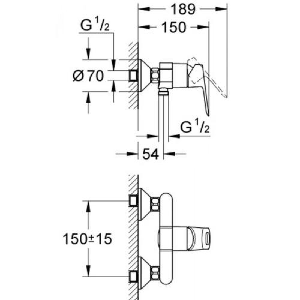 Змішувач для душу BauLoop (23340000), Grohe - Зображення 169680-c421b.jpg