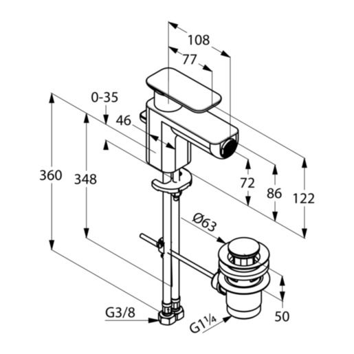 Змішувач для біде DN 15 KLUDI E2 (492160575), Kludi - Зображення 169682-80d9a.jpg