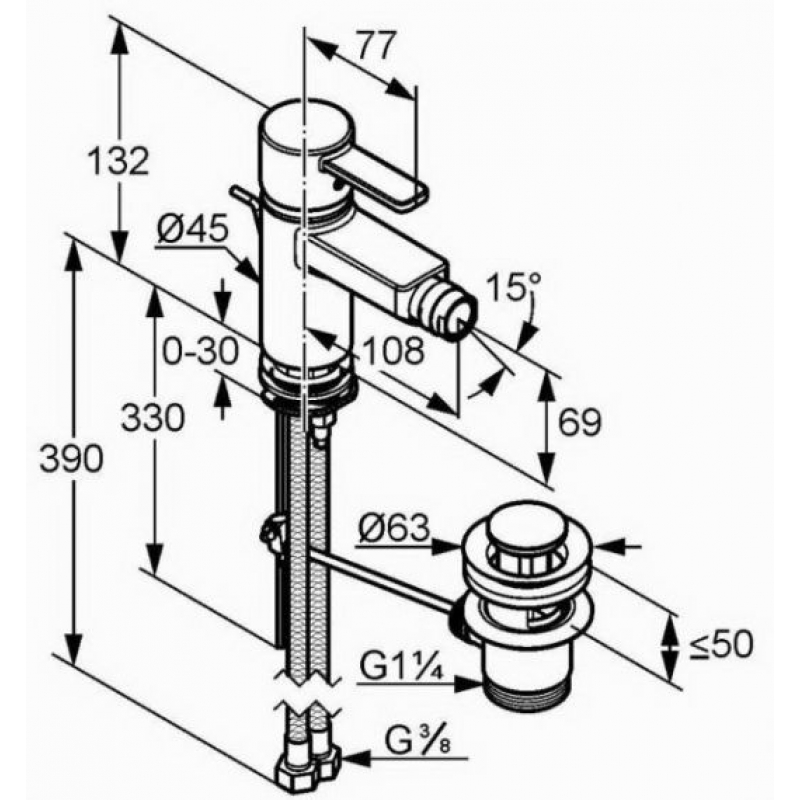 Смеситель для биде DN 10 Zenta (385309175) белый, Kludi - Зображення 169710-d17e8.jpeg