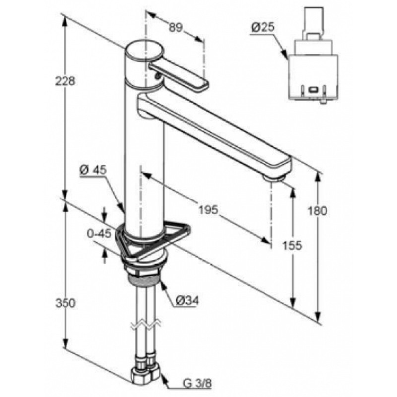 Смеситель для умывальника DN 10 Zenta (389739175) белый, Kludi - Зображення 169711-c9f8d.jpg