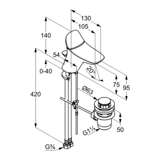 Змішувач для умивальника DN 15 Ambienta (530290575), Kludi - Зображення 169859-a62e0.jpg
