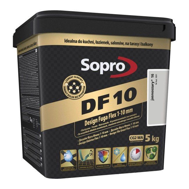 Затирка для швів Sopro DF 10 1051 світло-сіра №16 (5 кг) - Зображення