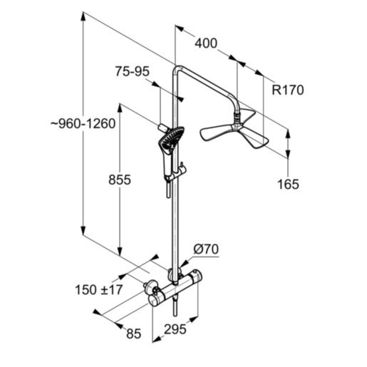 Душевая система Dual Shower System Fizz (6709605-00), Kludi - Зображення 169872-5255a.jpg
