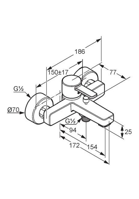 Смеситель для ванны DN 15 ZENTA (386708675), черный Kludi - Зображення 169889-44275.jpg