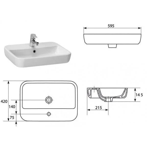 Умивальник Caspia 600 CCWT1000140768 Cersanit - Зображення 169958-c57e6.jpg