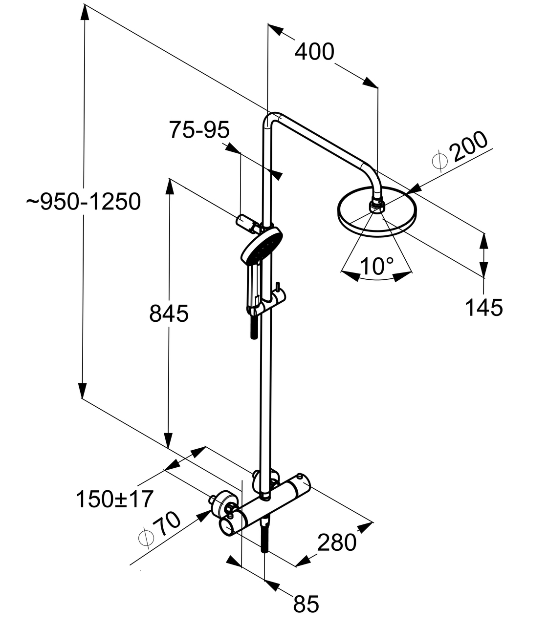 Душевая система Dual Shower System A-QA (6609505-00), Kludi - Зображення 170054-9b6e2.jpg