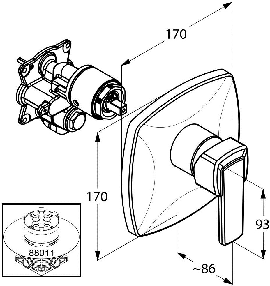 Смеситель для душа Q-Beo 506550575 Kludi - Зображення 170073770-4fb1a.jpg