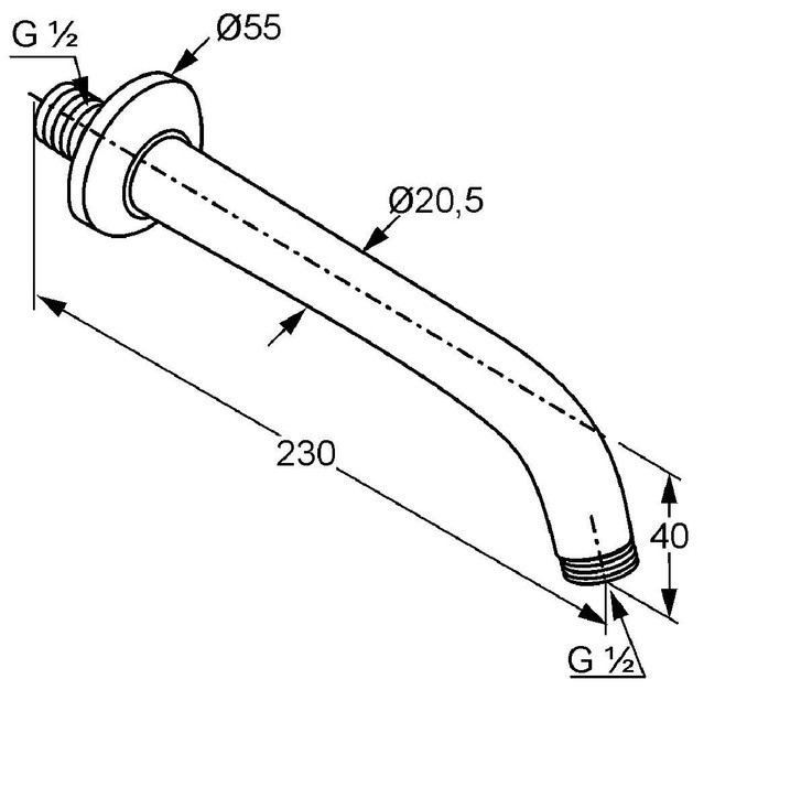Душевой кронштейн A-QA 230 (6235405-00), Kludi - Зображення 170074190-ef5a1.jpg