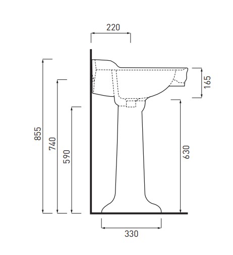 Колона для умивальника  Windsor (WINCOLB), CIELO - Зображення 170093-6f343.jpg