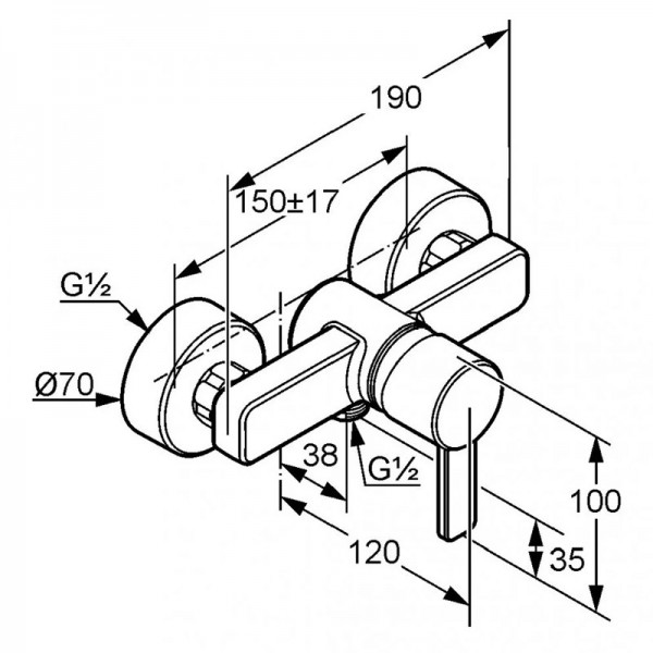 Змішувач для душу DN 15 Zenta (388708675), чорний Kludi - Зображення 170096-8316d.jpg