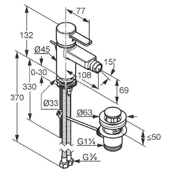 Змішувач для біде Zenta чорний 385308675 Kludi - Зображення 170123888-1dd04.jpg