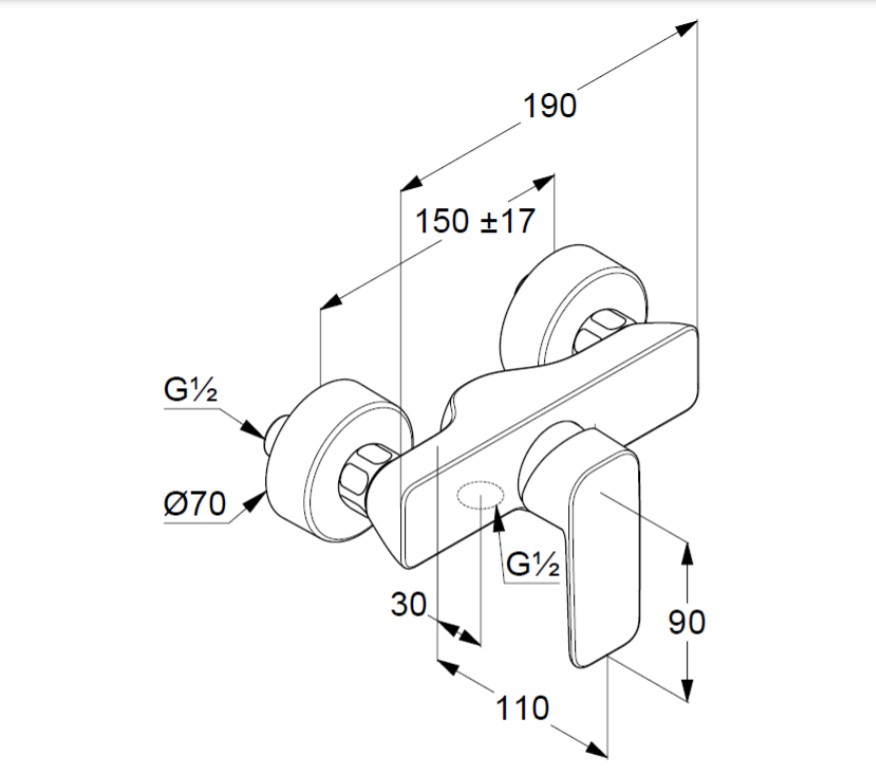 Змішувач для душу DN 15 Pure&Style (408410575), Kludi - Зображення 170210-287a7.jpg