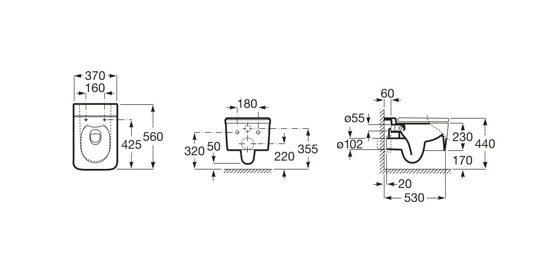 Унітаз підвісний Inspira Square Rimless (A346537000), Roca - Зображення 170286-f6382.jpg