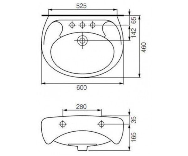 Умивальник ЕКО-2000 60 (CCWS1000151647), Cersanit - Зображення 170312-2e697.jpg