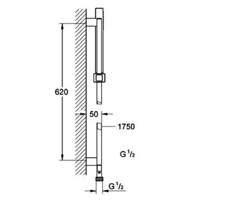 Душевой набор Euphoria Cube Stick (27936000), Grohe - Зображення 170389-e03dc.jpg