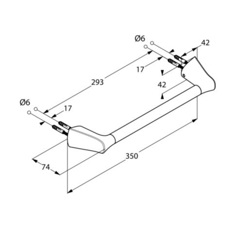 Поручень для ванны 35 см Ambienta (5398105), Kludi - Зображення 170598-13909.jpg