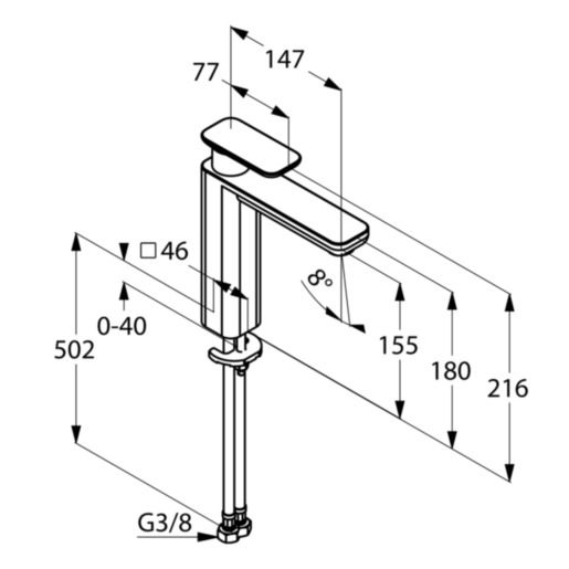 Змішувач для умивальника DN 15 KLUDI E2 (492960575), Kludi - Зображення 170610-56420.jpg