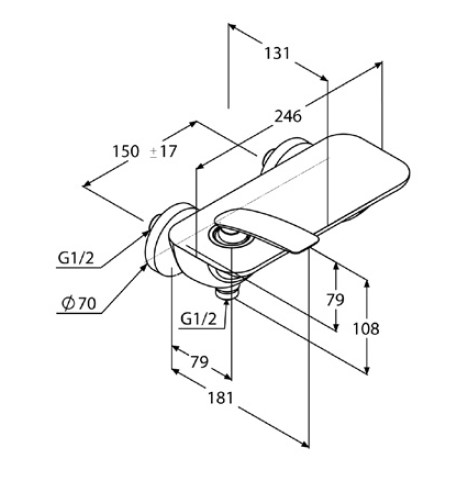 Змішувач для душу DN 15 Balance (527109175) білий, Kludi - Зображення 170912-ff554.jpg