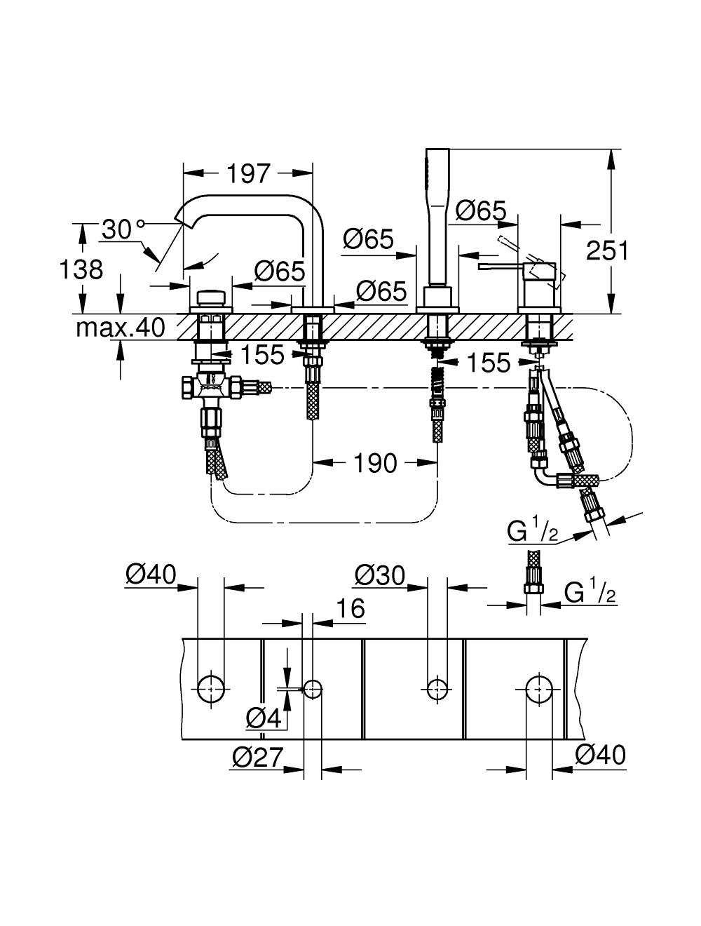 Змішувач для ванни Essence New (19578001), Grohe - Зображення 170926-575c0.jpg