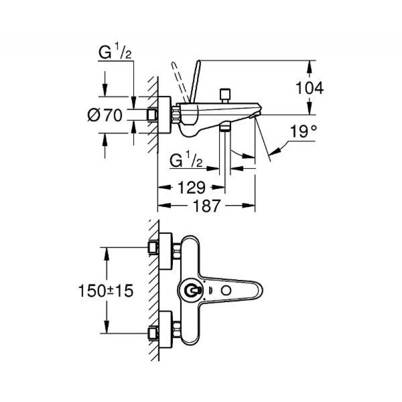Смеситель для ванны Eurodisc Joy (23431000), Grohe - Зображення 171314-8fc43.jpg