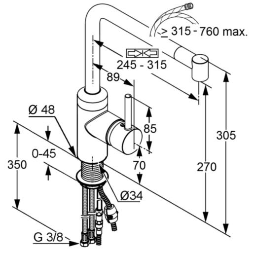 Змішувач для кухні DN 10 L-ine (428210577), Kludi - Зображення 171336-75641.jpg