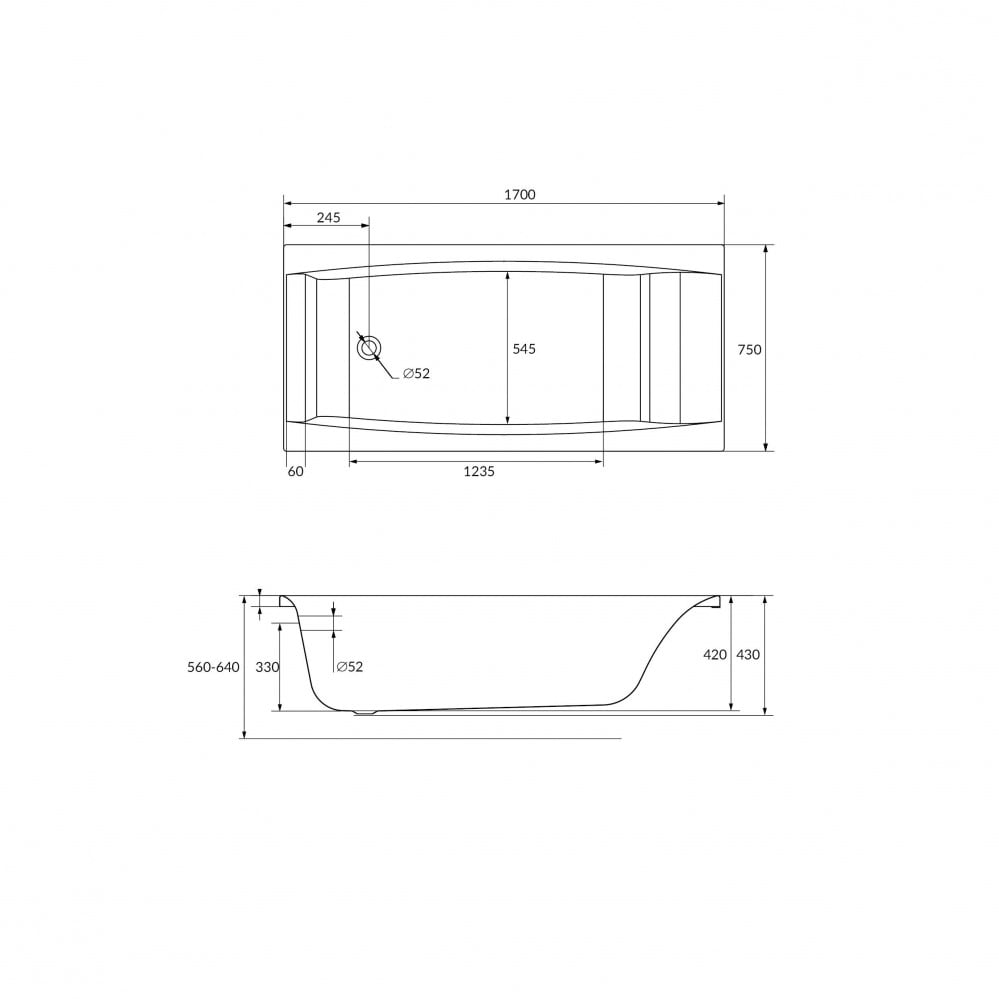 Ванна прямокутна Virgo 170x75, Cersanit - Зображення 171390-ffaf5.jpg