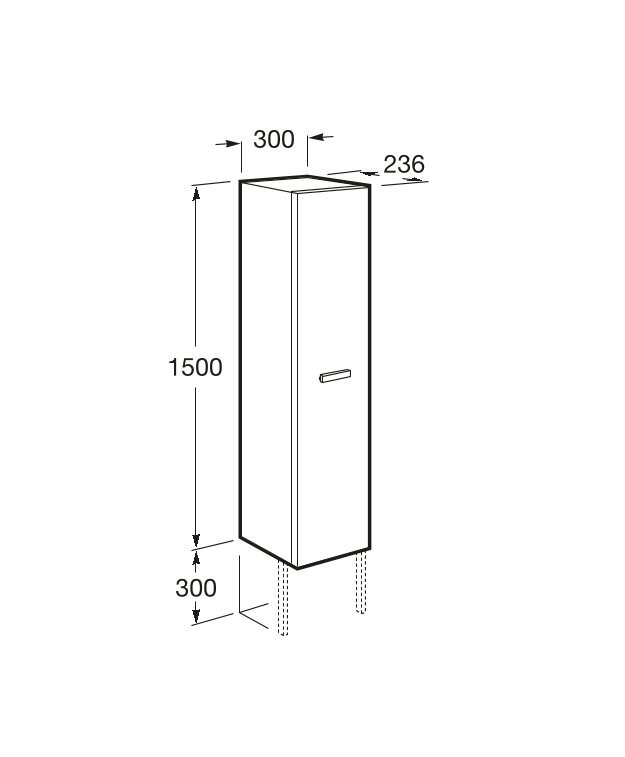 Пенал Victoria 1500 мм (А856577201) венге, Roca - Зображення 171440-77d7e.jpg