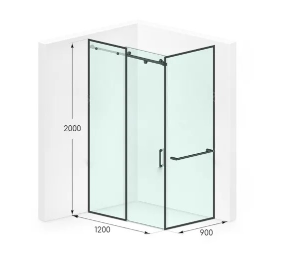 Душевая кабина с полотенцедержателем Arsenal L Ral 9005 matt LIBERTA - Зображення 171753687-1930b.jpg