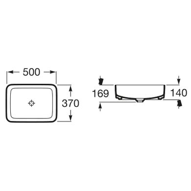 Умивальник Inspira Square 500х370 (A327530000), Roca - Зображення 171810-fa695.jpeg