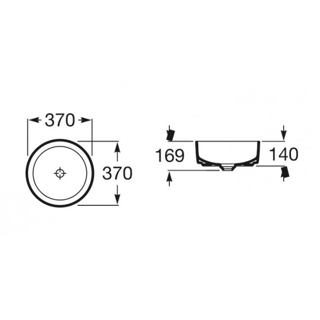 Умивальник Inspira Round 370х370 (A327523000), Roca - Зображення 171811-cb420.jpg