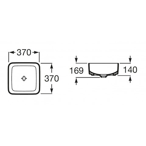 Умивальник Inspira Square 370x370 (A327532000), Roca - Зображення 171812-1f27e.jpg