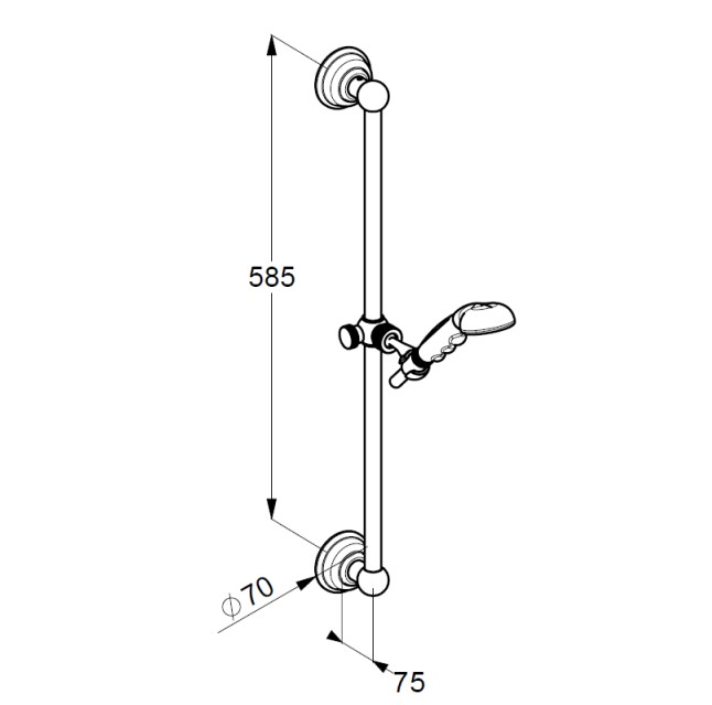 Душовий набір Adlon (2710345) золотий, Kludi - Зображення 171837-f5048.jpg
