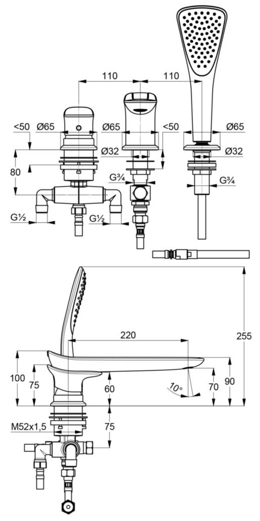 Змішувач для ванни Ambienta (534470575), Kludi - Зображення 171845-4e9c5.jpg