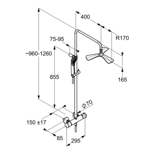 Душова система Dual Shower System Fizz (6709505-00), Kludi - Зображення 171890-87cc1.jpg