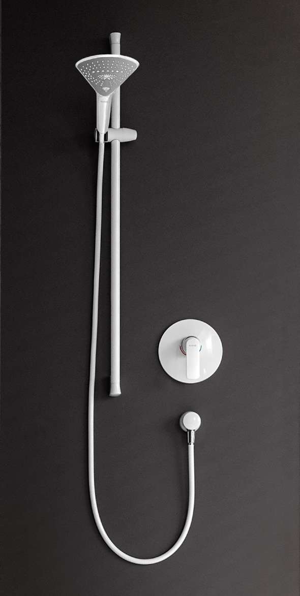 Душовий набір 3S Fizz (6774091-00) білий, Kludi - Зображення 171893-5d8b6.jpg