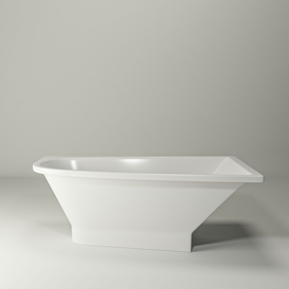 Ванна ALBIS R 170x90 White StudioStone - Зображення