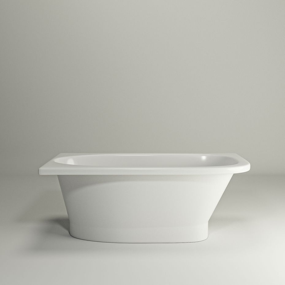 Ванна CAURA L 190x80 White StudioStone - Зображення