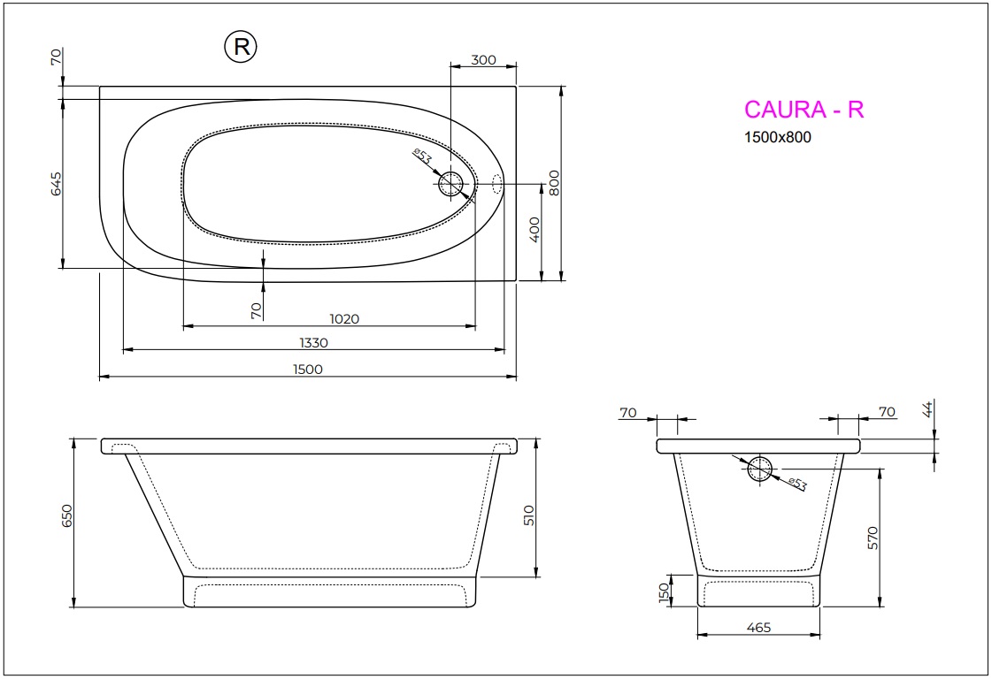 Ванна CAURA R 150x80 White StudioStone - Зображення 171989628-36858.jpg