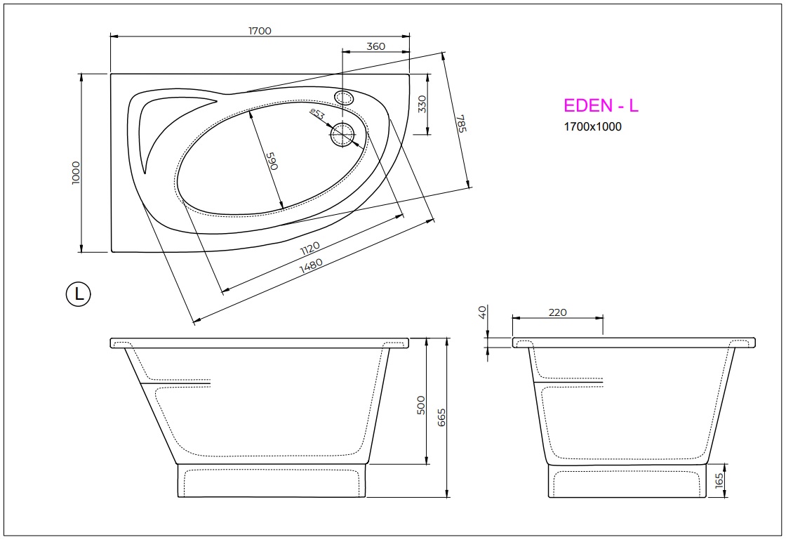 Ванна EDEN L 170x100 White StudioStone - Зображення 171989634-33b2b.jpg