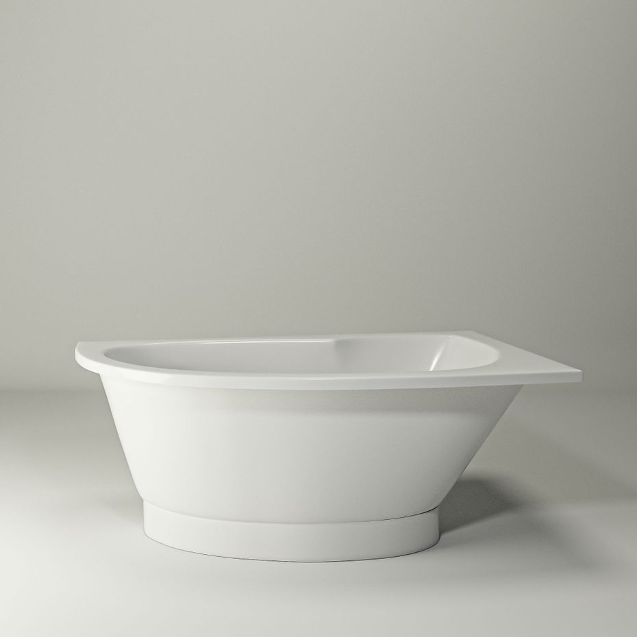 Ванна EDEN R 150x100 White StudioStone - Зображення