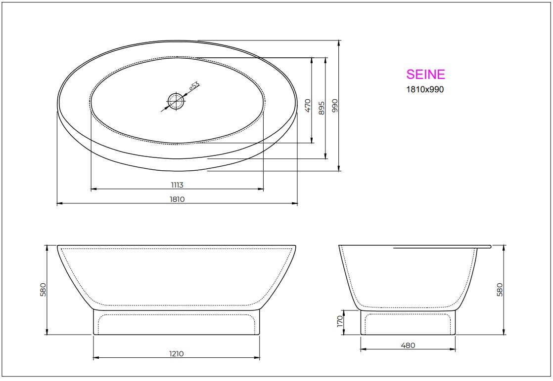 Ванна SEINE 181x99 White StudioStone - Зображення 171990371-62601.jpg