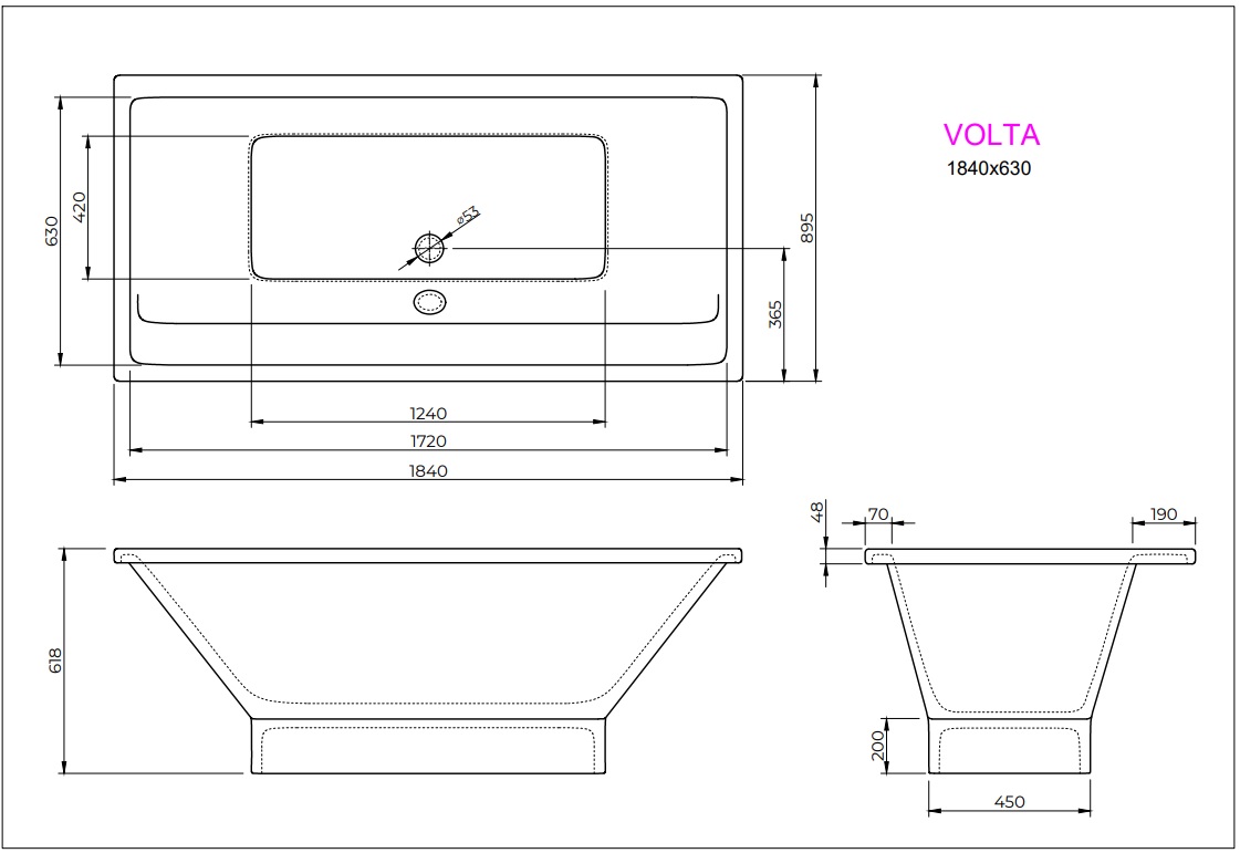 Ванна VOLTA 184x89 White StudioStone - Зображення 171990397-dd98b.jpg